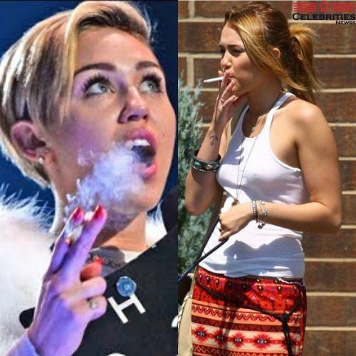 Miley Cyrus Smoking